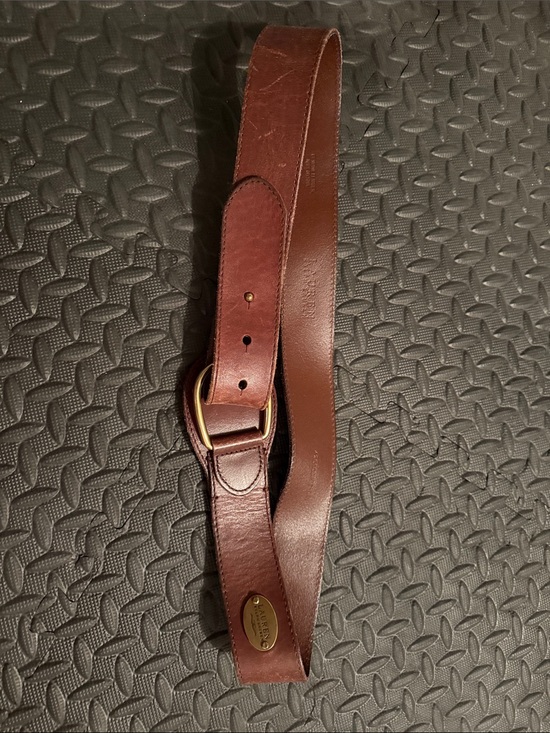 Ralph Lauren Accessories - Ralph Lauren Leather Belt Strap in Dark Brown with Brass Buckle